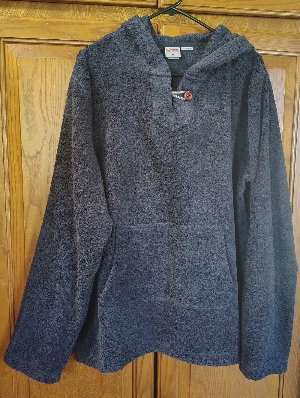 Birdwell Beach Britches Hoodie Men's XL Blue Terry Cloth Pullover Cotton